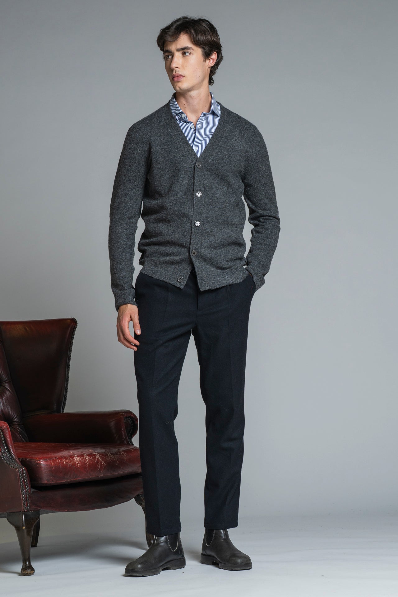 CHAD CARDIGAN IN MIXED WOOL