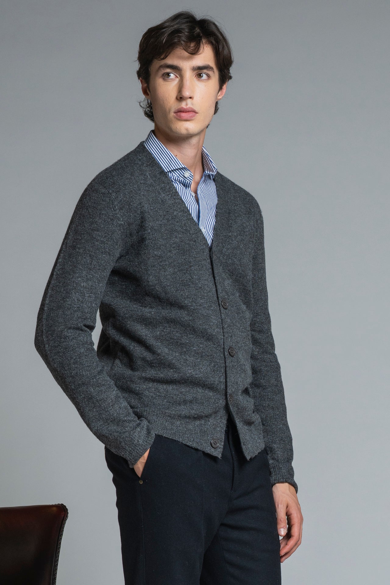 CHAD CARDIGAN IN MIXED WOOL