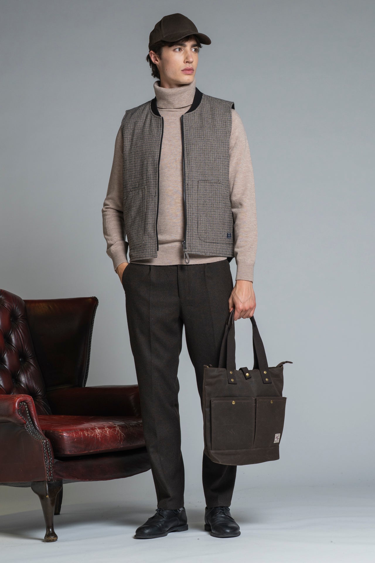 MARTIN GILET IN MIXED WOOL