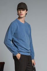 CHARLIE ROUND NECK IN MIXED WOOL COLD DYED