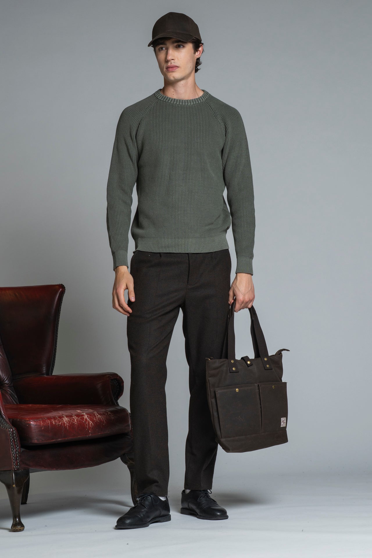 SIMON ROUND NECK IN COTTON STONE WASH