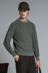 SIMON ROUND NECK IN COTTON STONE WASH