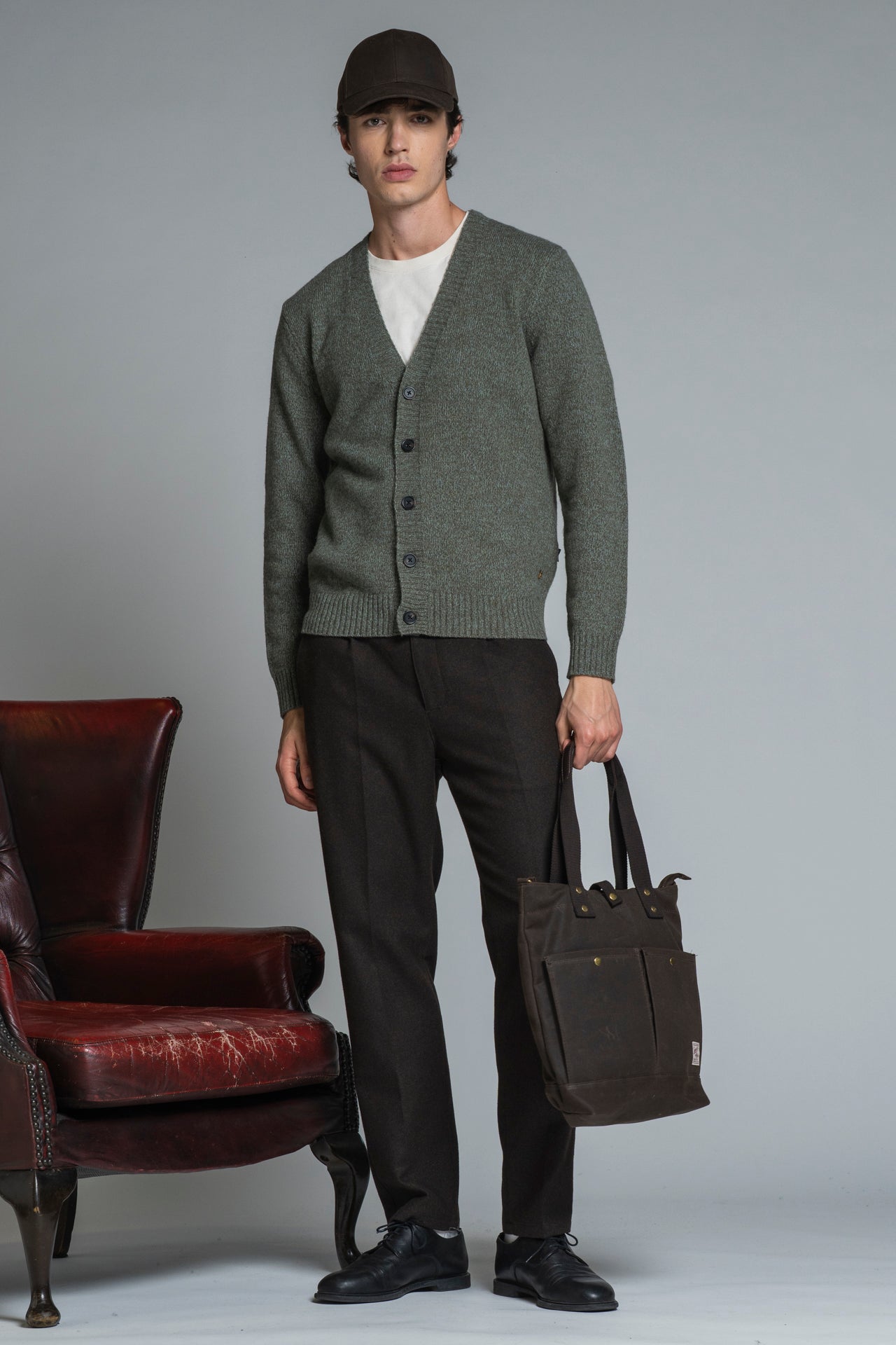 BYRNE CARDIGAN IN MOULINE'