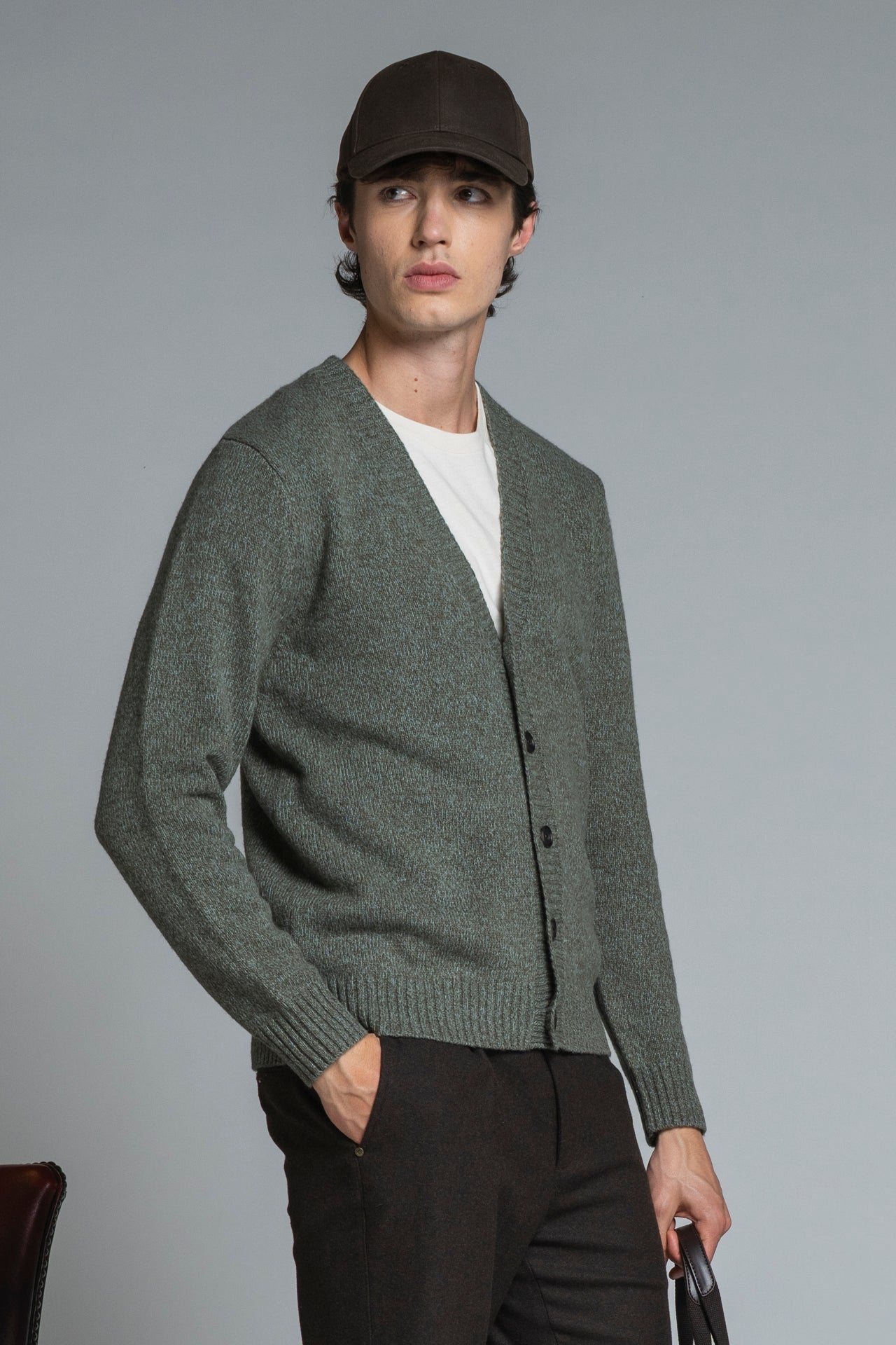 BYRNE CARDIGAN IN MOULINE'