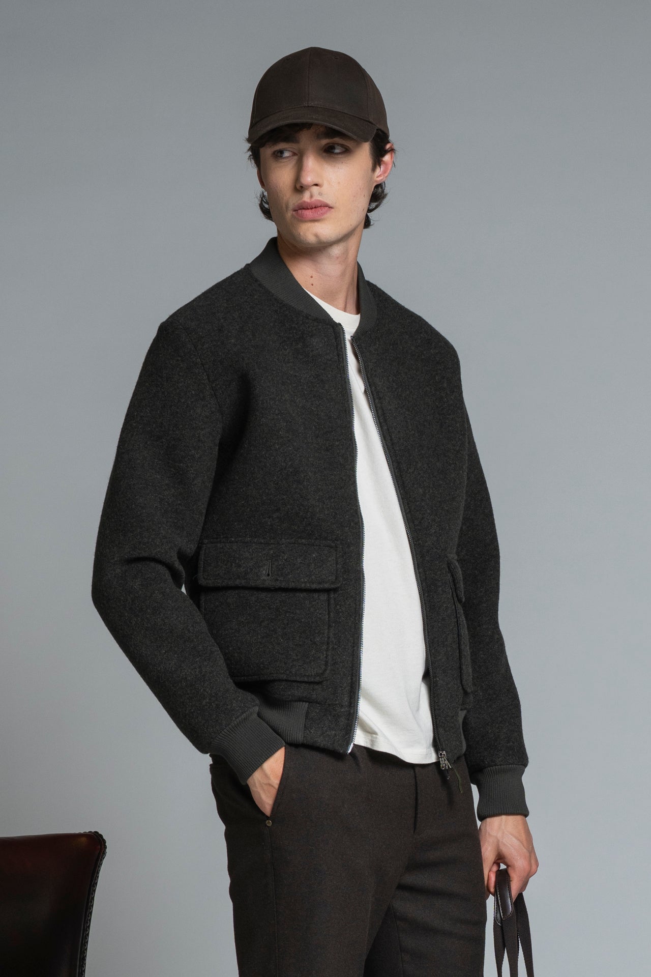 CAMERON BOMBER BOILED WOOL