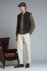 TERRY GILET IN BOILED WOOL