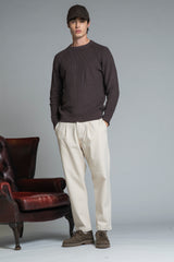 SIMON ROUND NECK IN COTTON STONE WASH