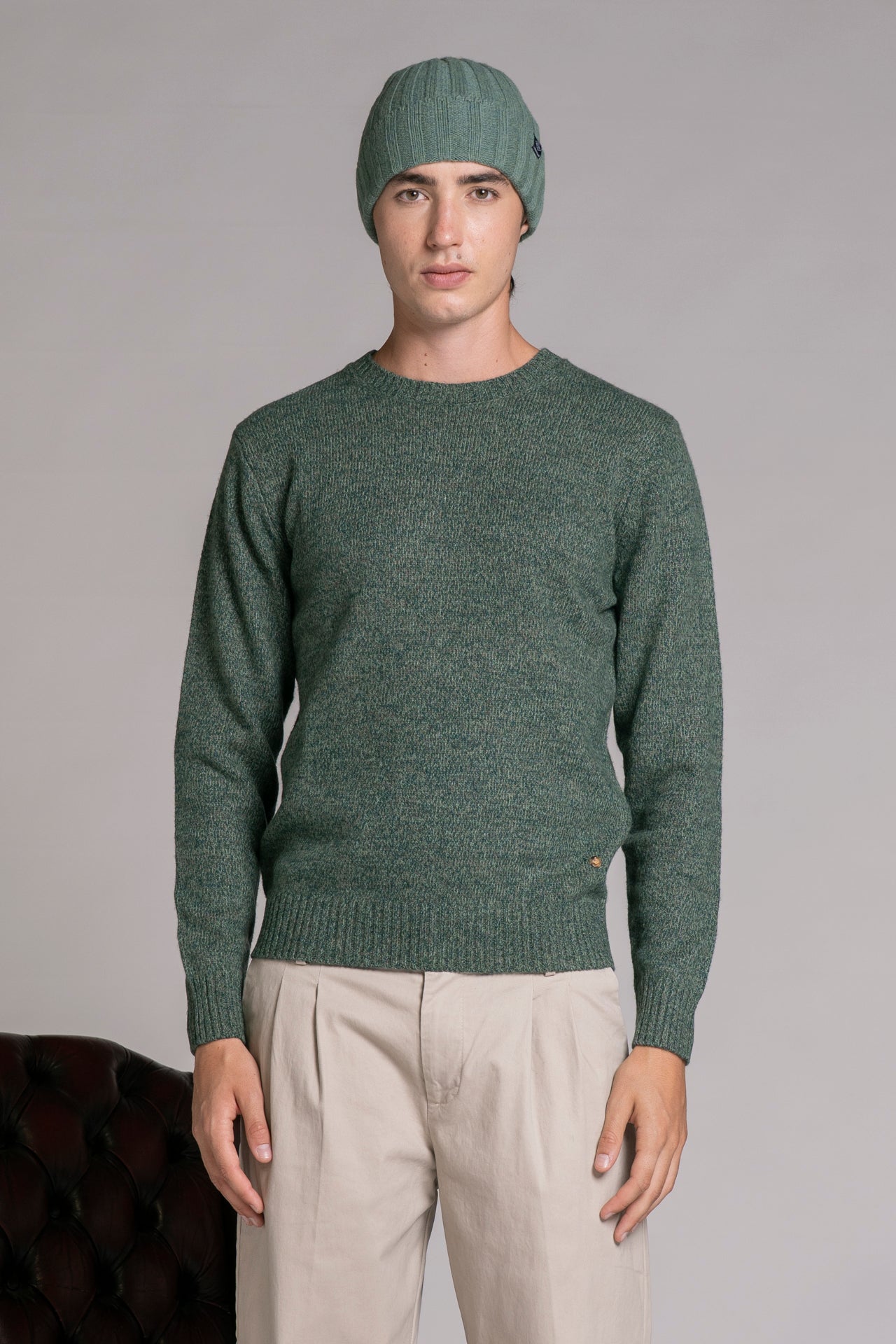 DUKE ROUND NECK IN MOULINE'