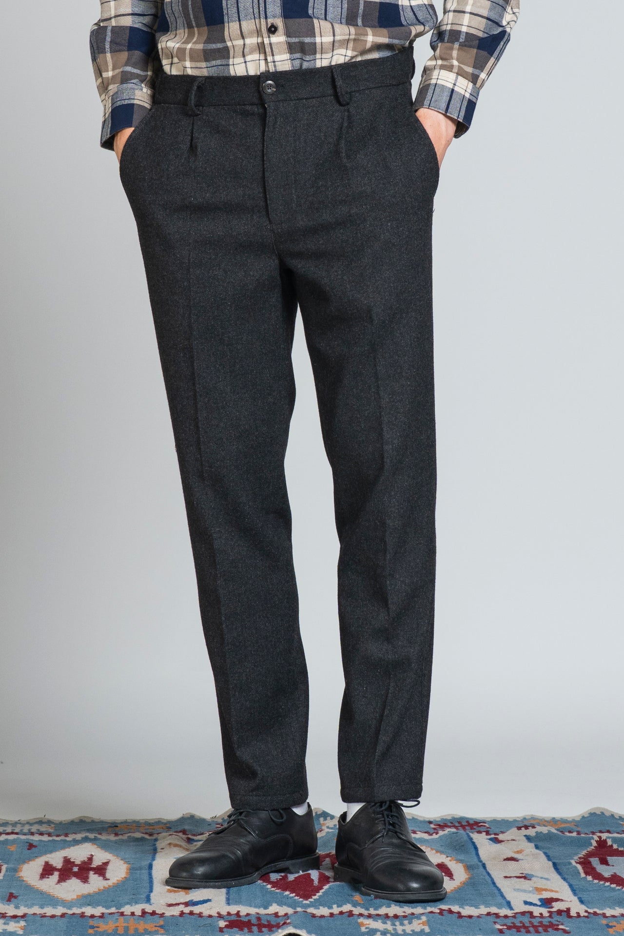 ELIAS CHINO LONG IN MIXED WOOL