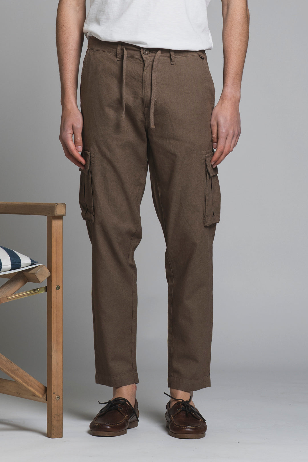 ELMON CARGO LONG IN MIXED LINEN