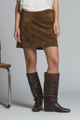 GABRI SKIRT SHORT IN ECO SUEDE