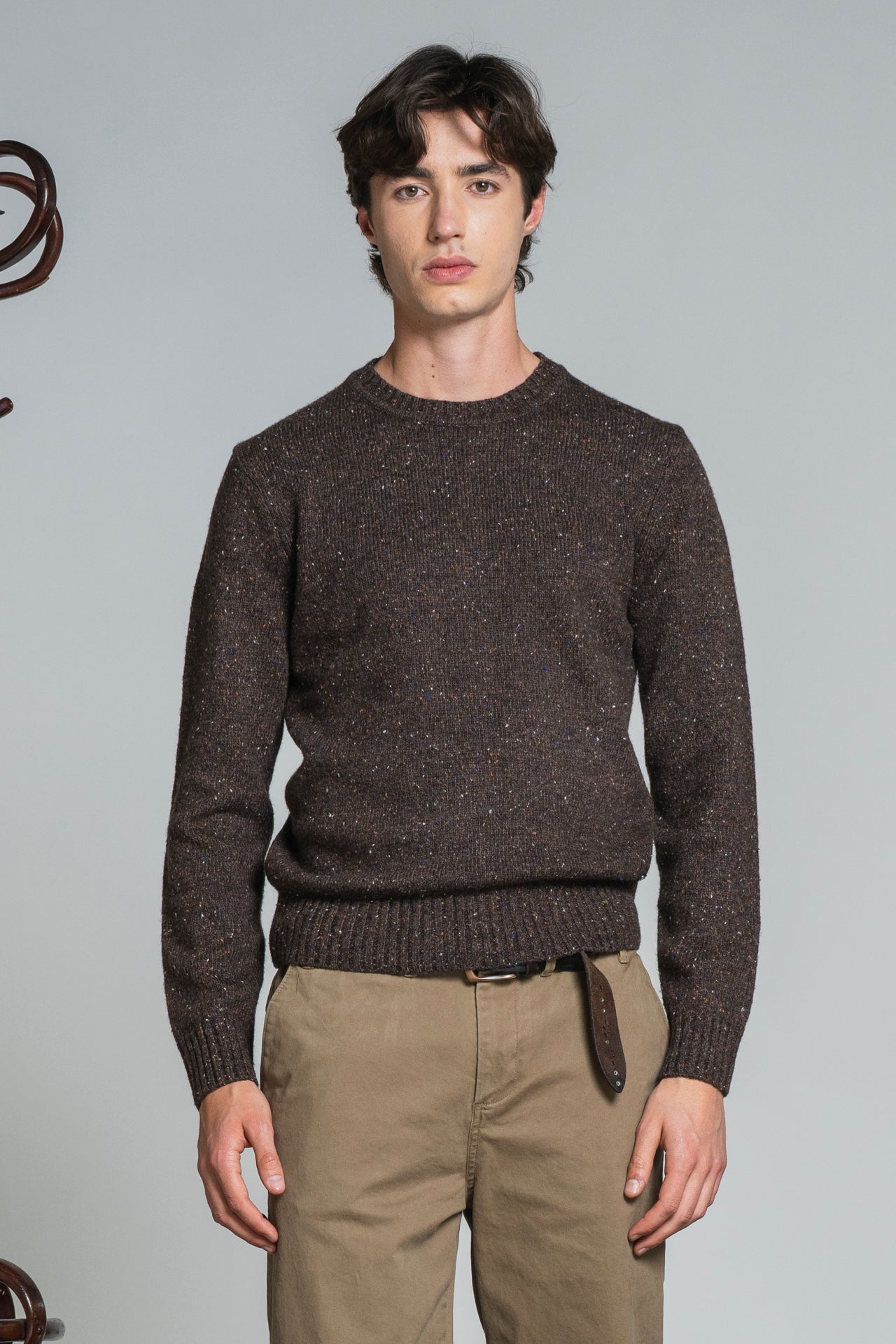 GEORGE ROUND NECK IN BLEND WOOL