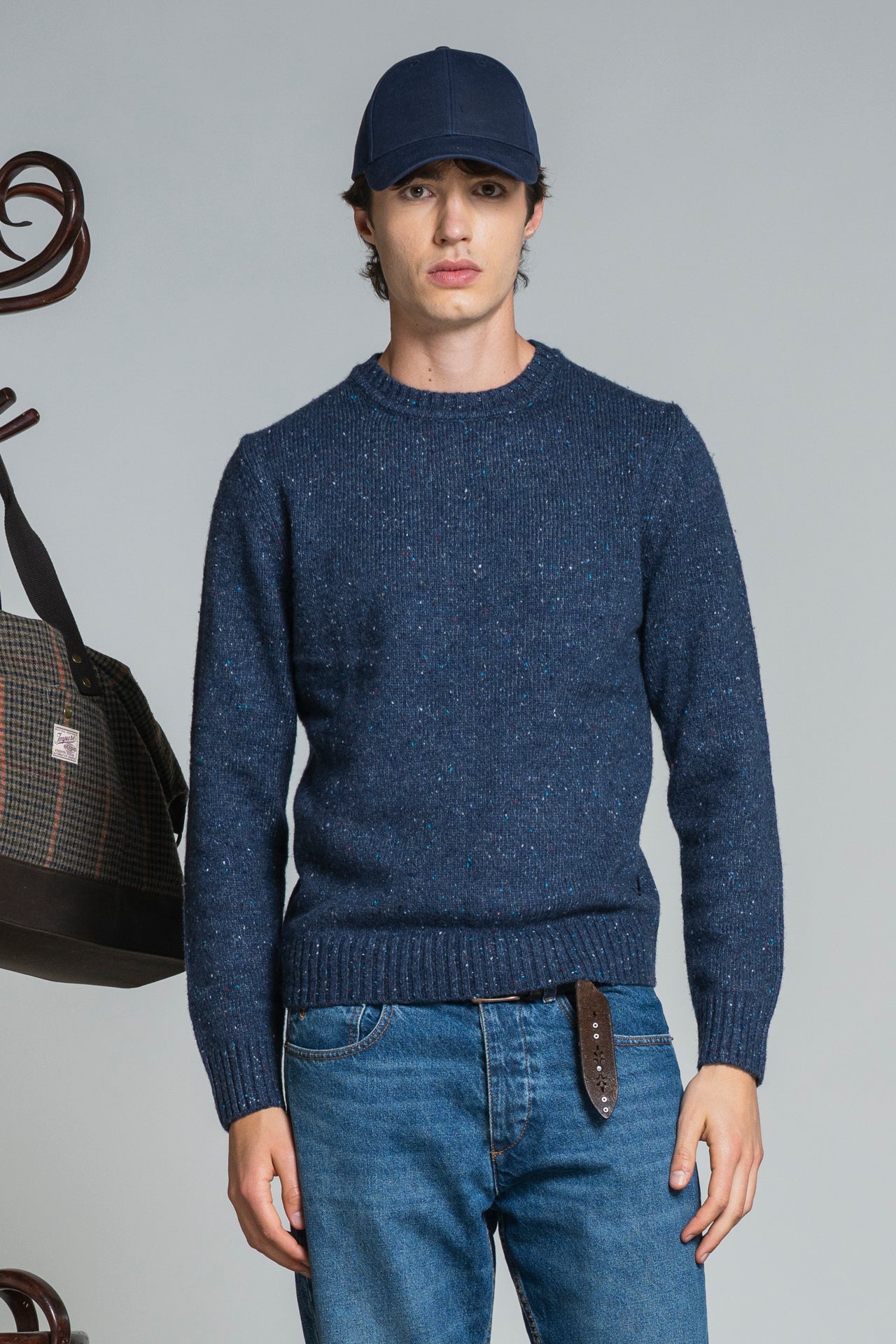 GEORGE ROUND NECK IN BLEND WOOL