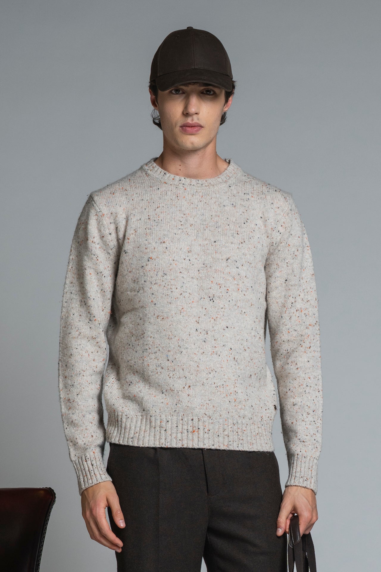 GEORGE ROUND NECK IN BLEND WOOL
