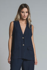 GIULY GILET IN MIXED VISCOSE