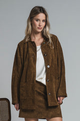 GWEN JACKET IN ECO-SUEDE