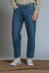 HIRO CHINO LONG JAPAN CROP 5 PKT IN DENIM