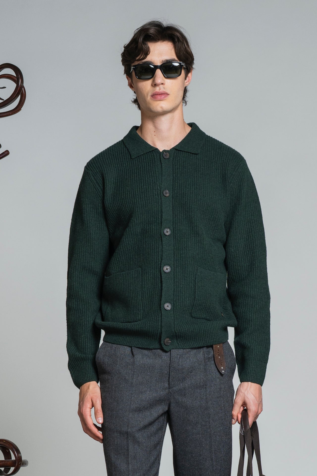 HUGO CARDIGAN SHIRT IN LAMBSWOOL