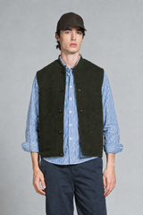 DEAN GILET IN BOILED WOOL