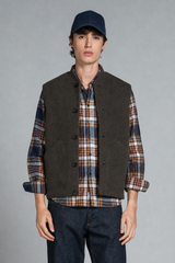 DEAN GILET IN BOILED WOOL