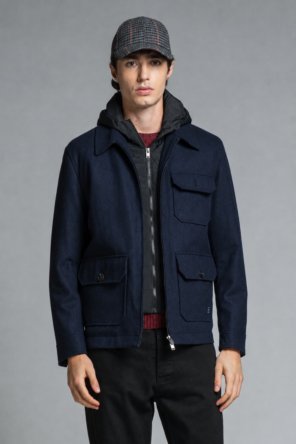 LIAM HOODIE JACKET MIXED WOOL
