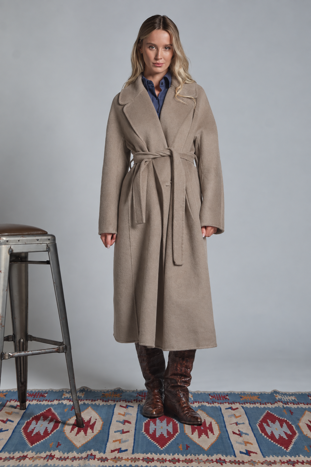 CLAIR LONG COAT IN MIXED WOOL