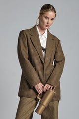 JULIA BLAZER 1 BUTTON IN MIXED WOOL