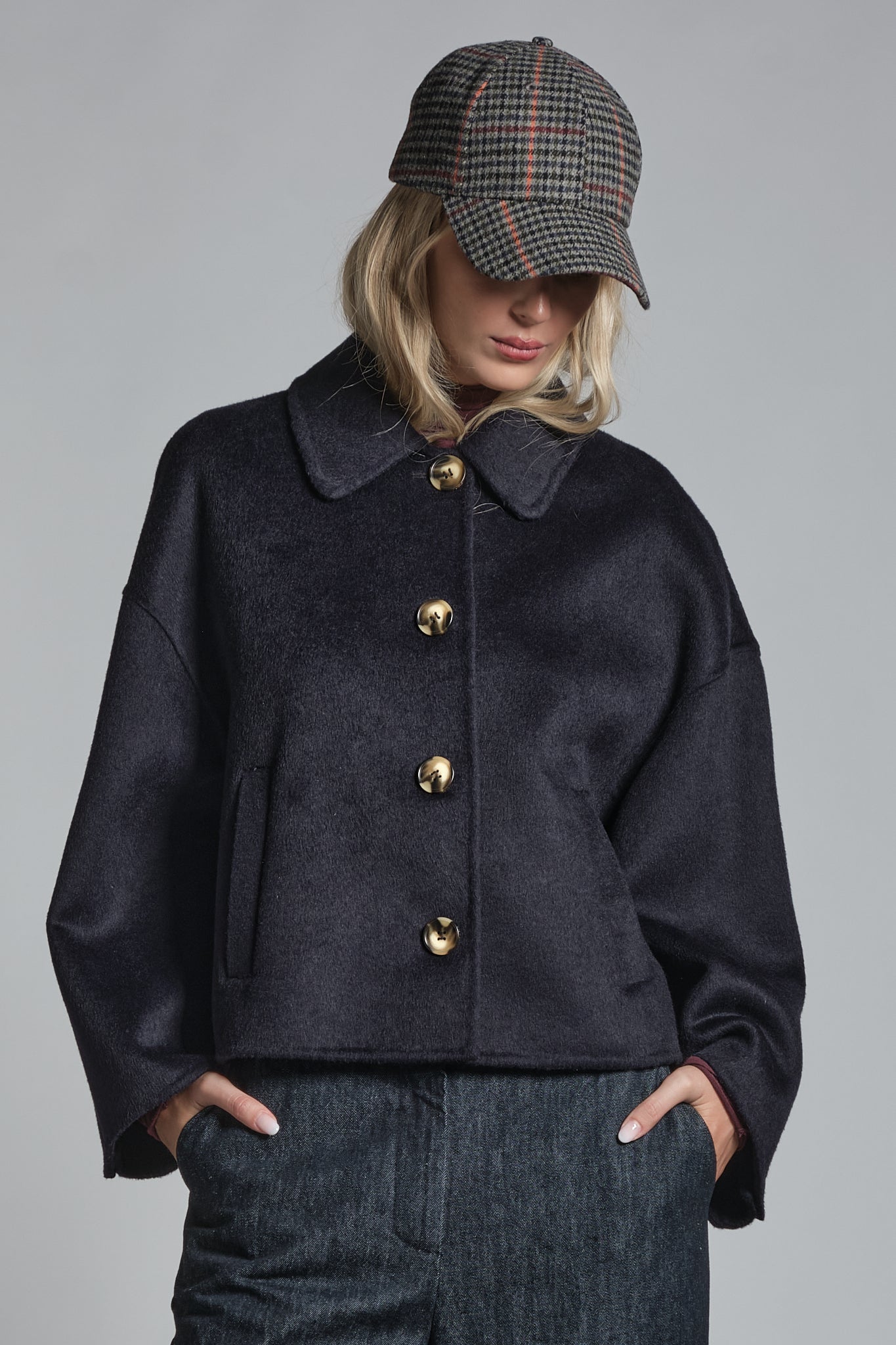 LULU JACKET CROPPED IN MIXED WOOL
