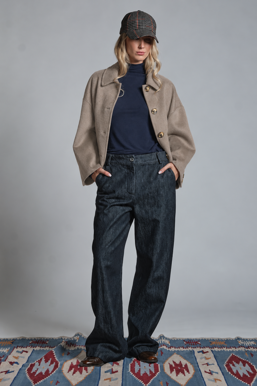 LULU JACKET CROPPED IN MIXED WOOL