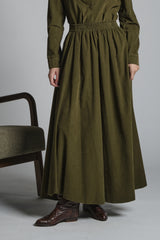 DELPHINE LONG SKIRT IN CORDUROY