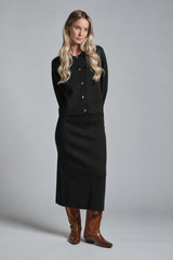 SALLY SKIRT LONG IN MIXED WOOL