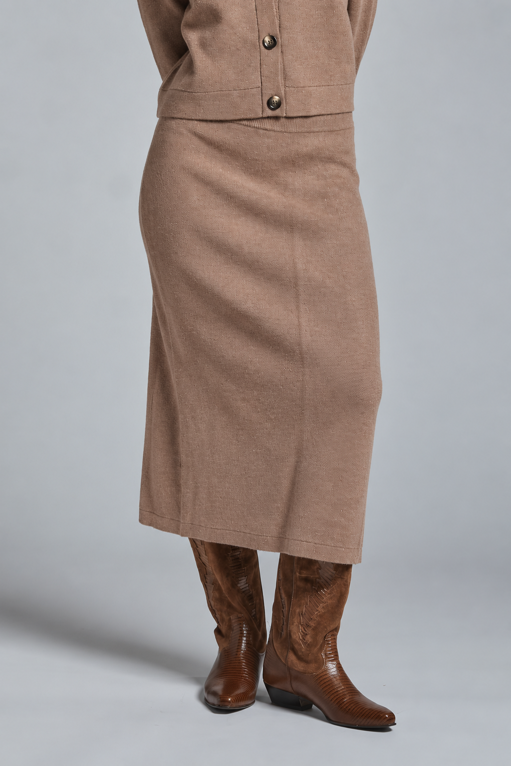 SALLY SKIRT LONG IN MIXED WOOL
