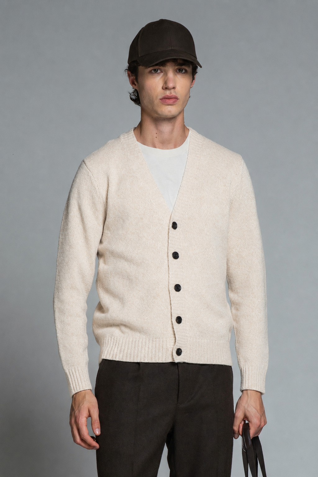 BYRNE CARDIGAN IN MOULINE'