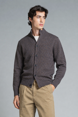 CHASE CARDIGAN BUTTON IN MOULINE'