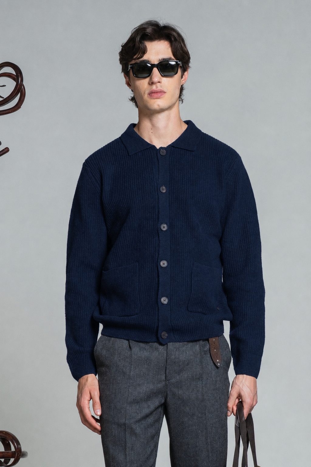 HUGO CARDIGAN SHIRT IN LAMBSWOOL