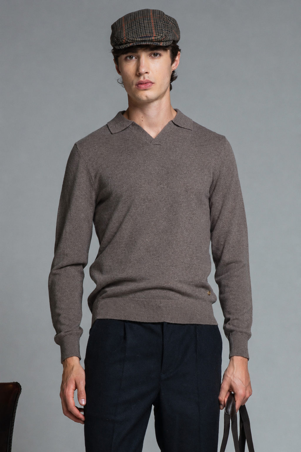 NEIL POLO SKIPPER IN WOOL MERCERIZED