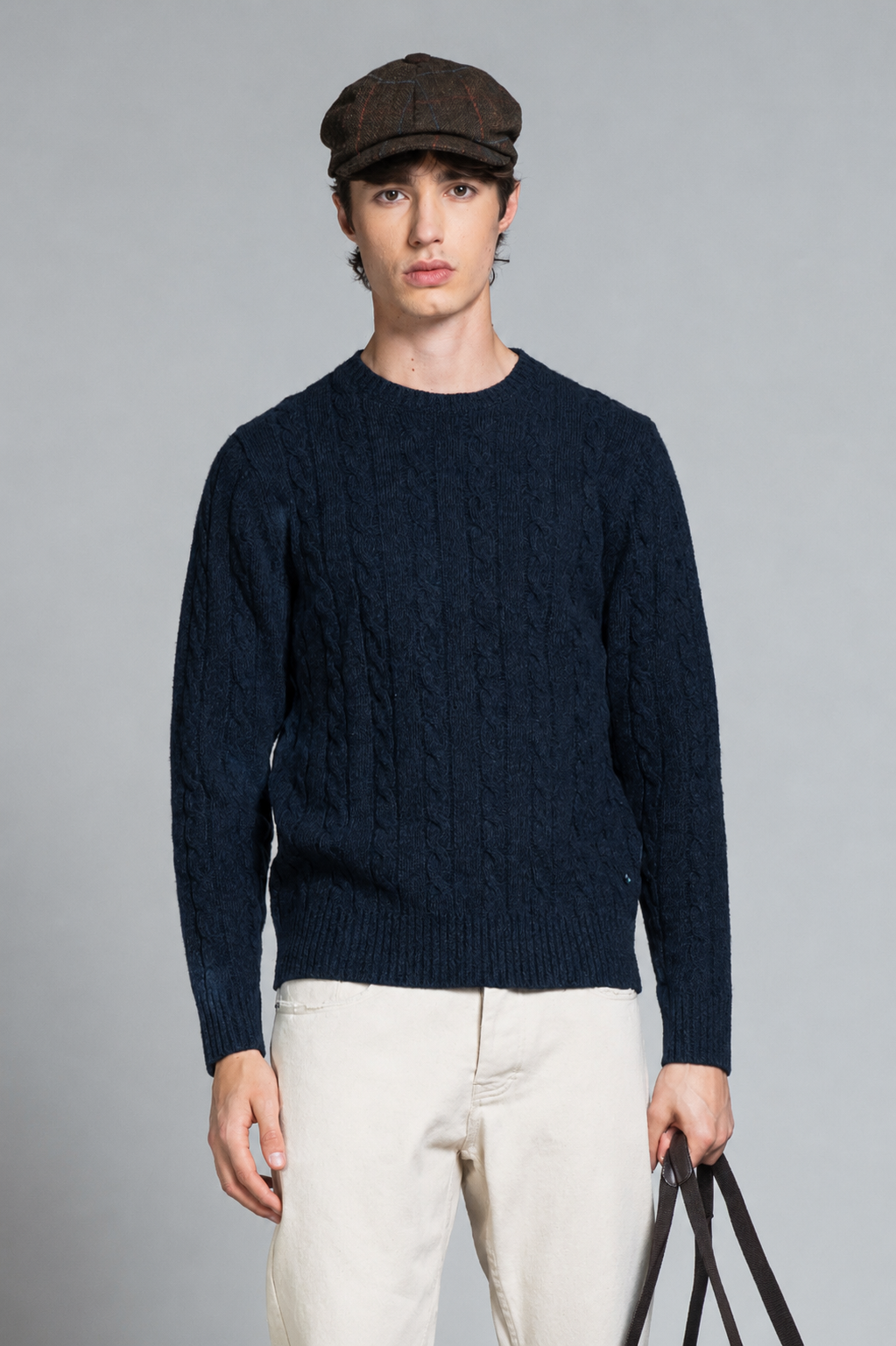 REED ROUND NECK  BRAID IN MOULINE'