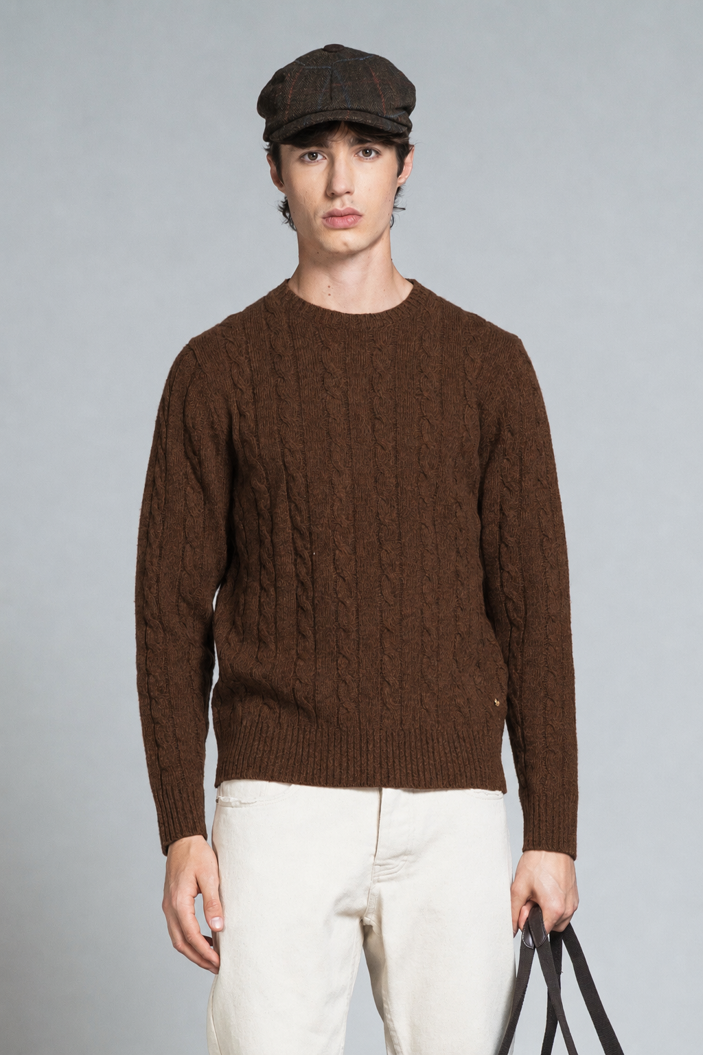 REED ROUND NECK  BRAID IN MOULINE'