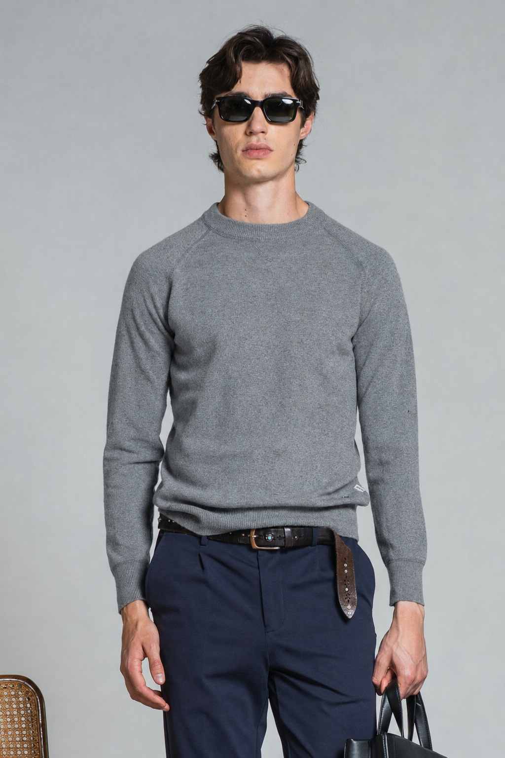 RORY ROUND NECK FLEECE IN LAMBSWOOL
