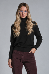 BERTA TURLE NECK IN WOOL MERCERIZED