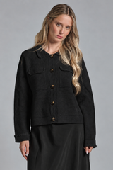GALET SHIRT CARDIGAN IN MIXED WOOL