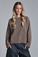 GERY ROUND NECK IN LAMBSWOOL