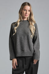 GERY ROUND NECK IN LAMBSWOOL