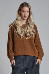 GILLY ROUND NECK IN MIXED ALPACA