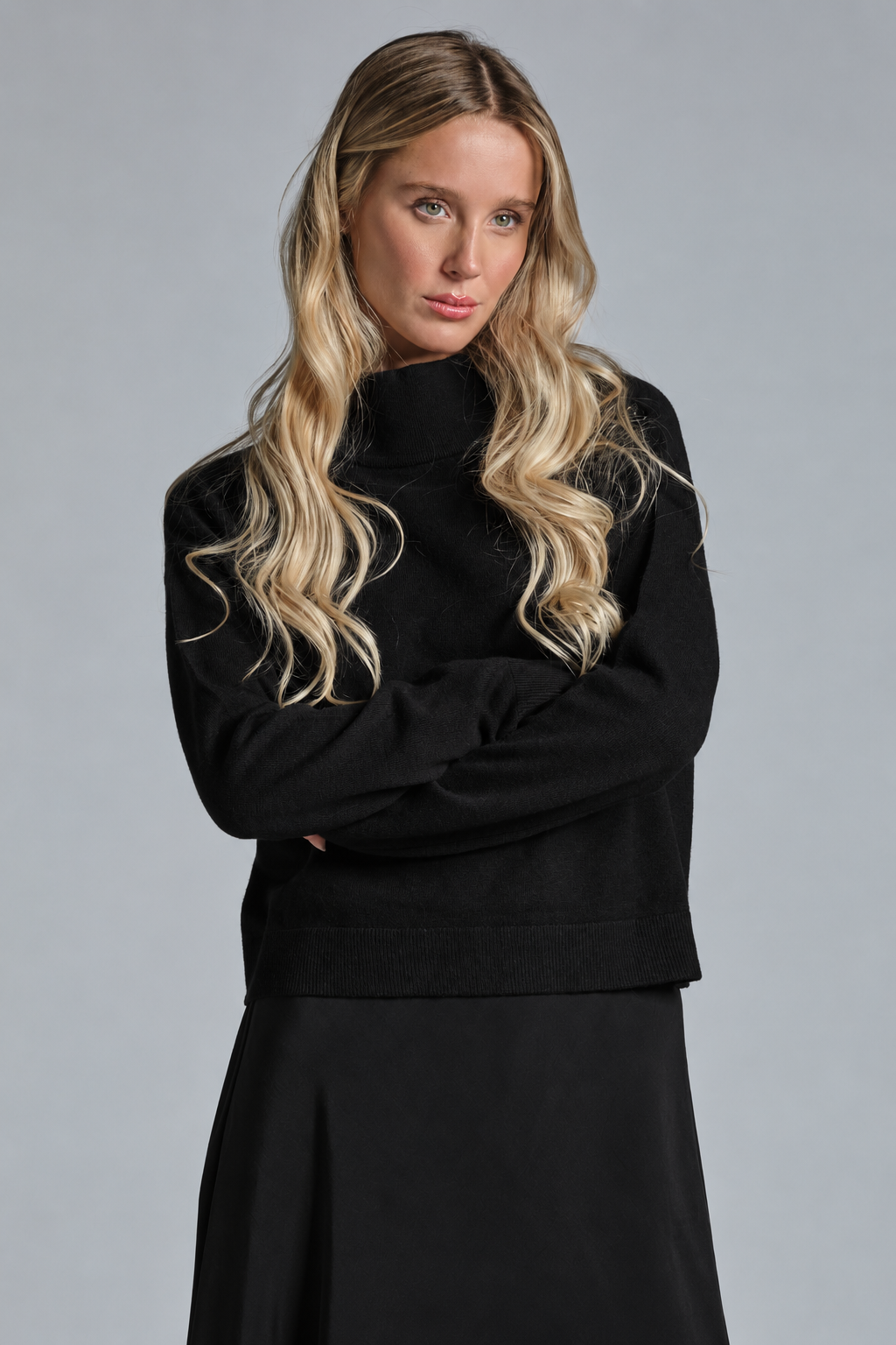 JEANNA SWEATER TURTLE NECK IN WOOL MERCERIZED