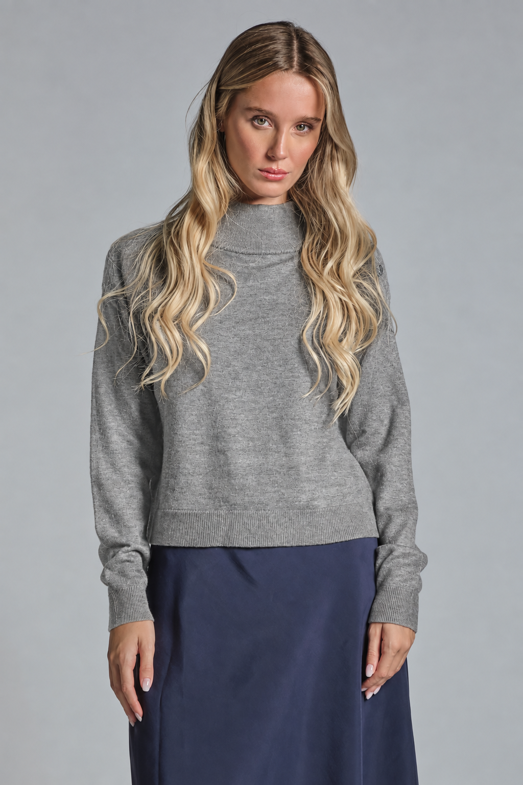 JEANNA SWEATER TURTLE NECK IN WOOL MERCERIZED