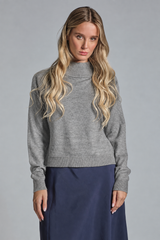JEANNA SWEATER TURTLE NECK IN WOOL MERCERIZED