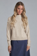 JEANNA SWEATER TURTLE NECK IN WOOL MERCERIZED