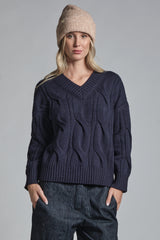 VALERY V NECK IN MIXED WOOL