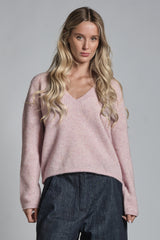 VIDA V NECK IN MIXED ALPACA